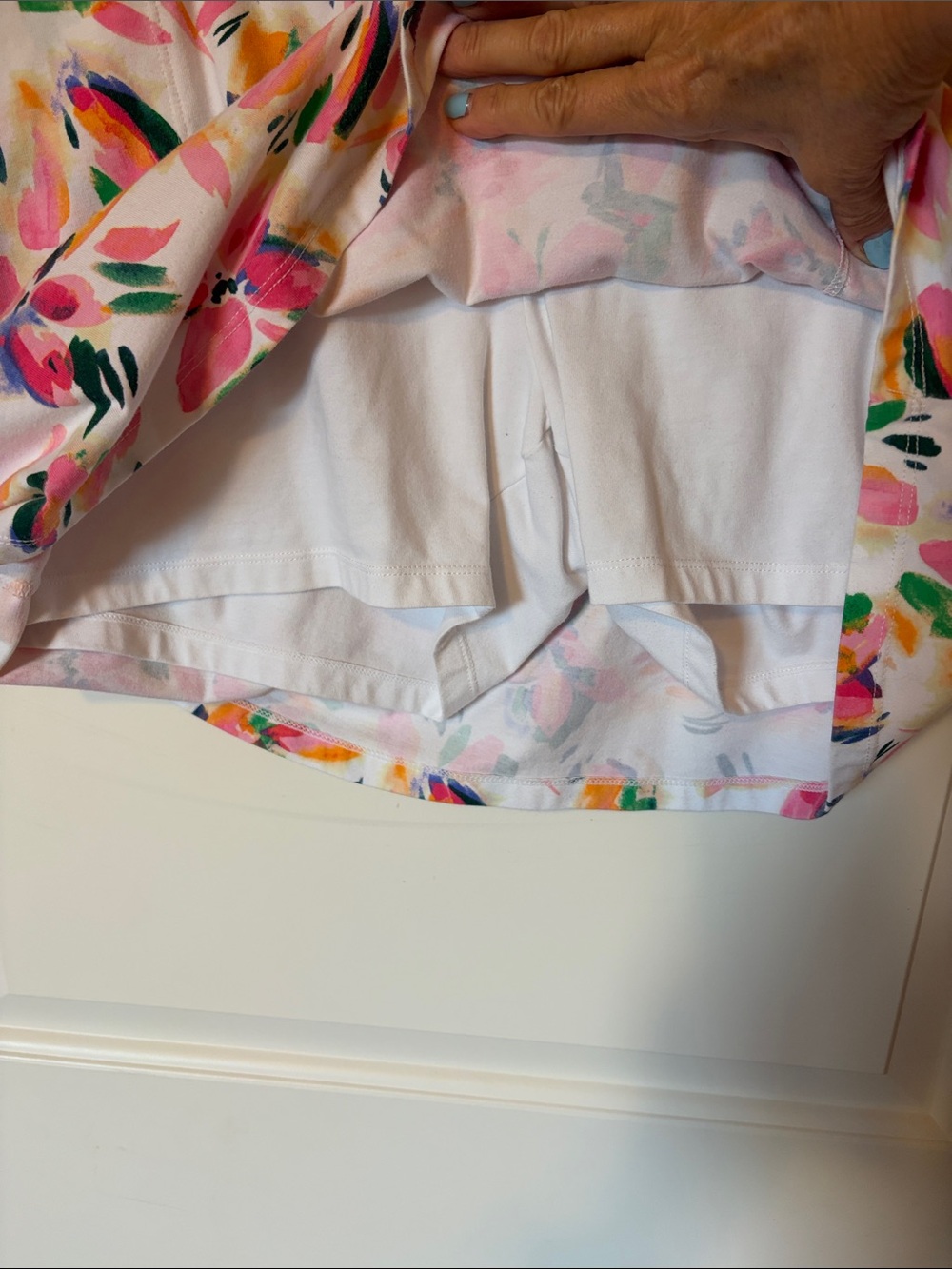 Floral Print Women’s Skort in Pink Multicolor - Picture 3 of 4